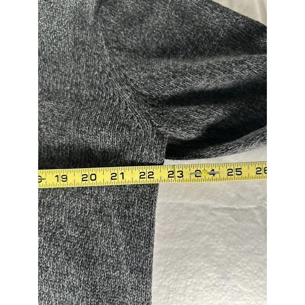 Chaps Ralph‎ Lauren Sweater Adult Small Gray Cotton Elbow Patch Mock Neck Mens